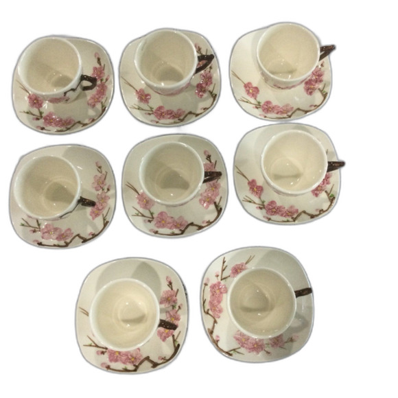 Vintage Metlox Peach Blossom Poppytrail China Cup and Saucer Set - Picture 12 of 12